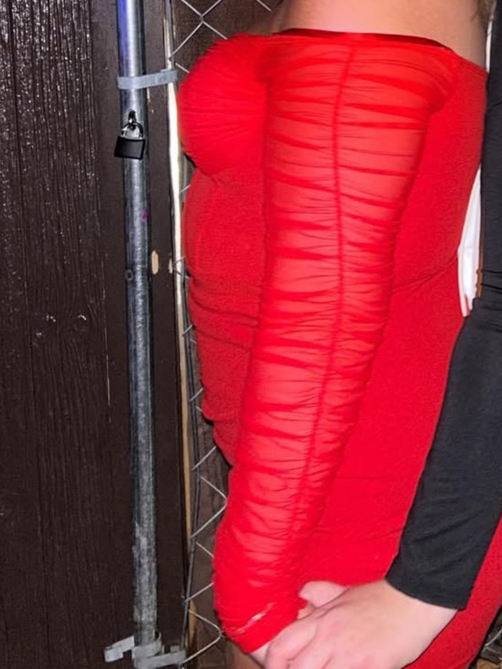 Windsor Red Off-Shoulder Ruched Mini Dress